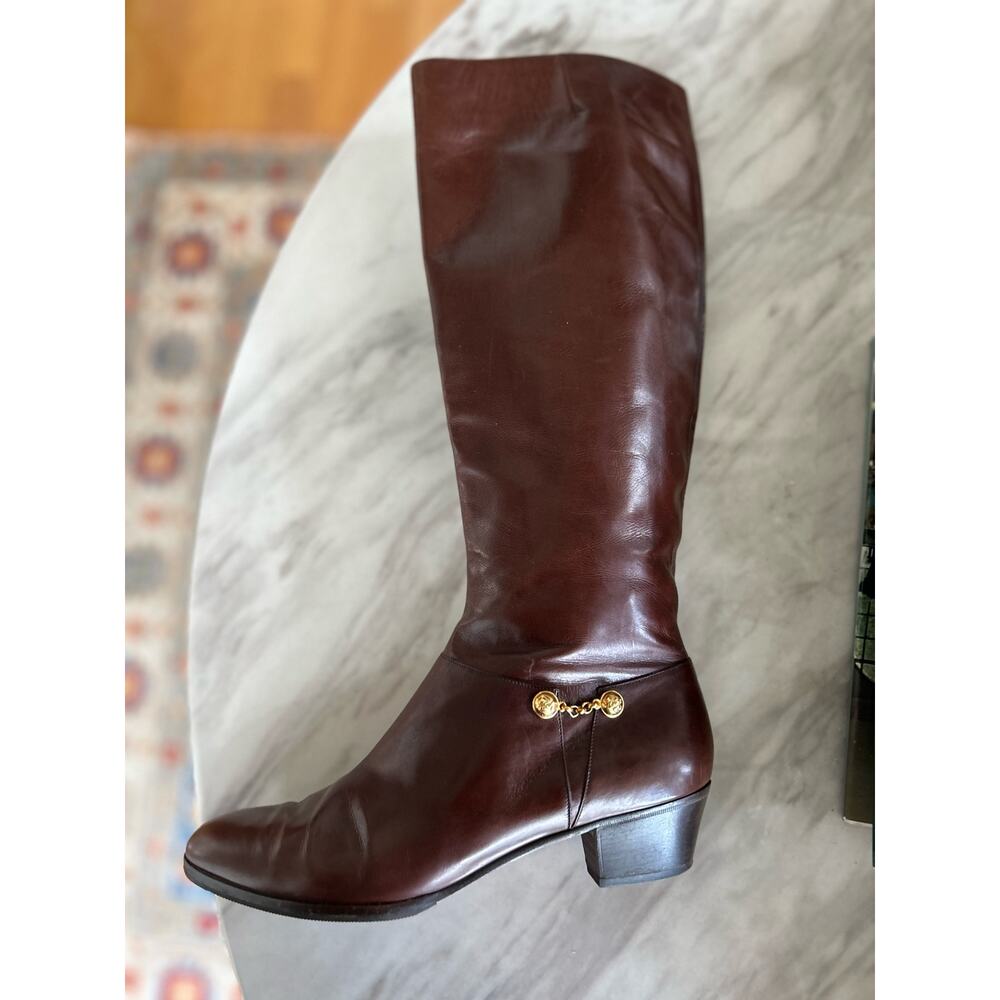 Salvatore Ferragamo Brown vintage knee Riding Style Boot 38 - Picture 10 of 16